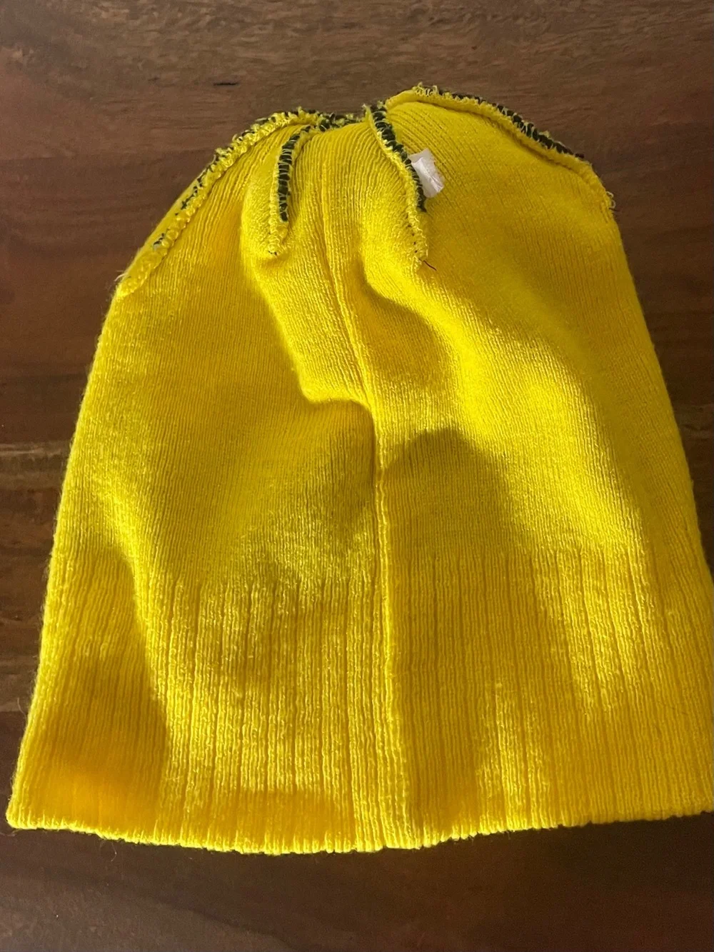 OneHockey Black Yellow Pom Pom Beanie Unisex Hockey Winter Hat